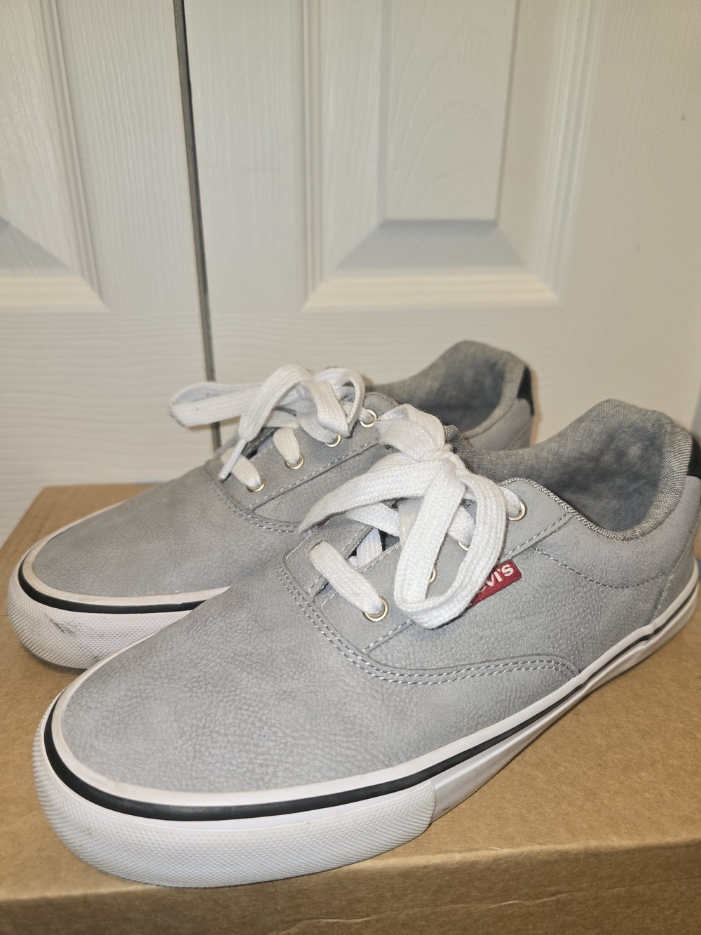 Levi's Men's Gray Low-Top Canvas Sneakers